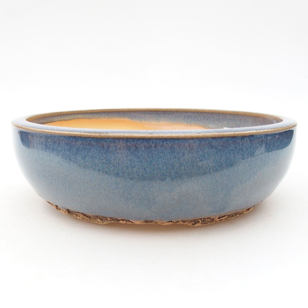 Ceramic bonsai pot 18 x 18 x 5.5 cm, blue