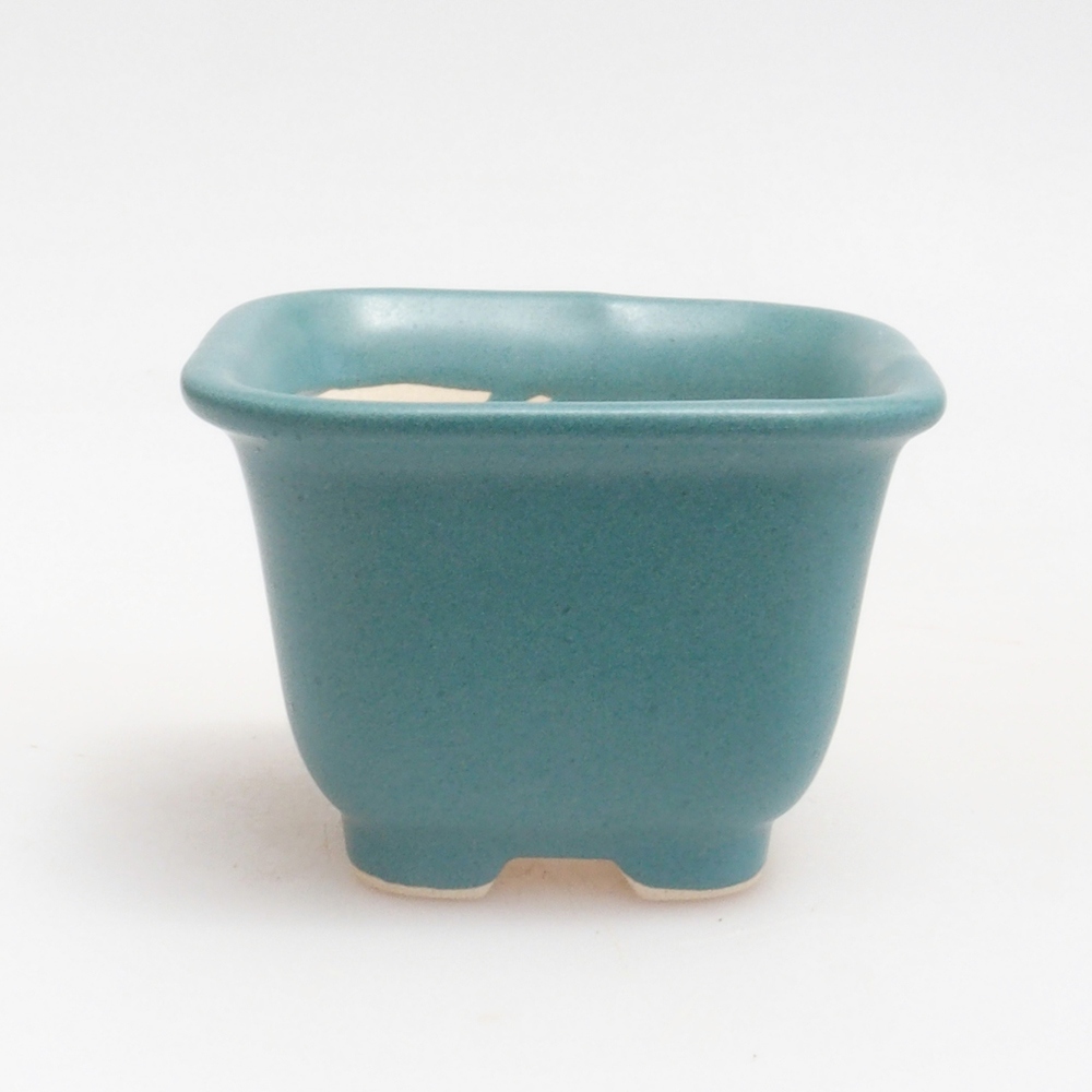 Ceramic bonsai bowl 6,5 x 6,5 x 4,5 cm, color blue