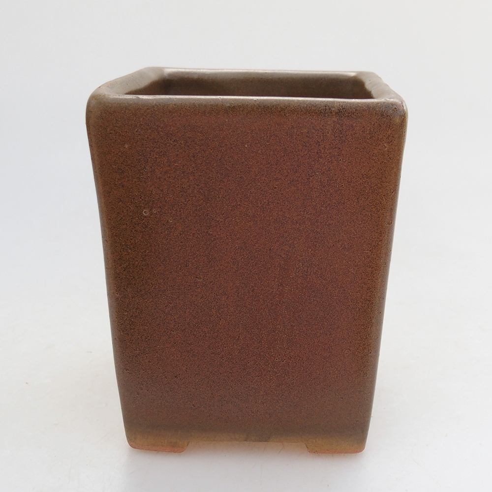 Ceramic bonsai bowl 7 x 7 x 9,5 cm, brown