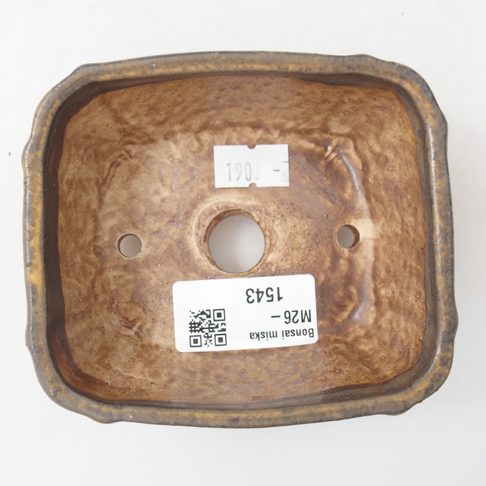 Ceramic bonsai bowl 10 x 9 x 5 cm, brown