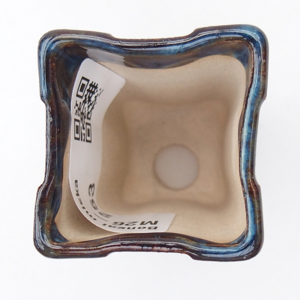 Mini bonsai bowl 3,5 x 3,5 x 5,5 cm, colour blue