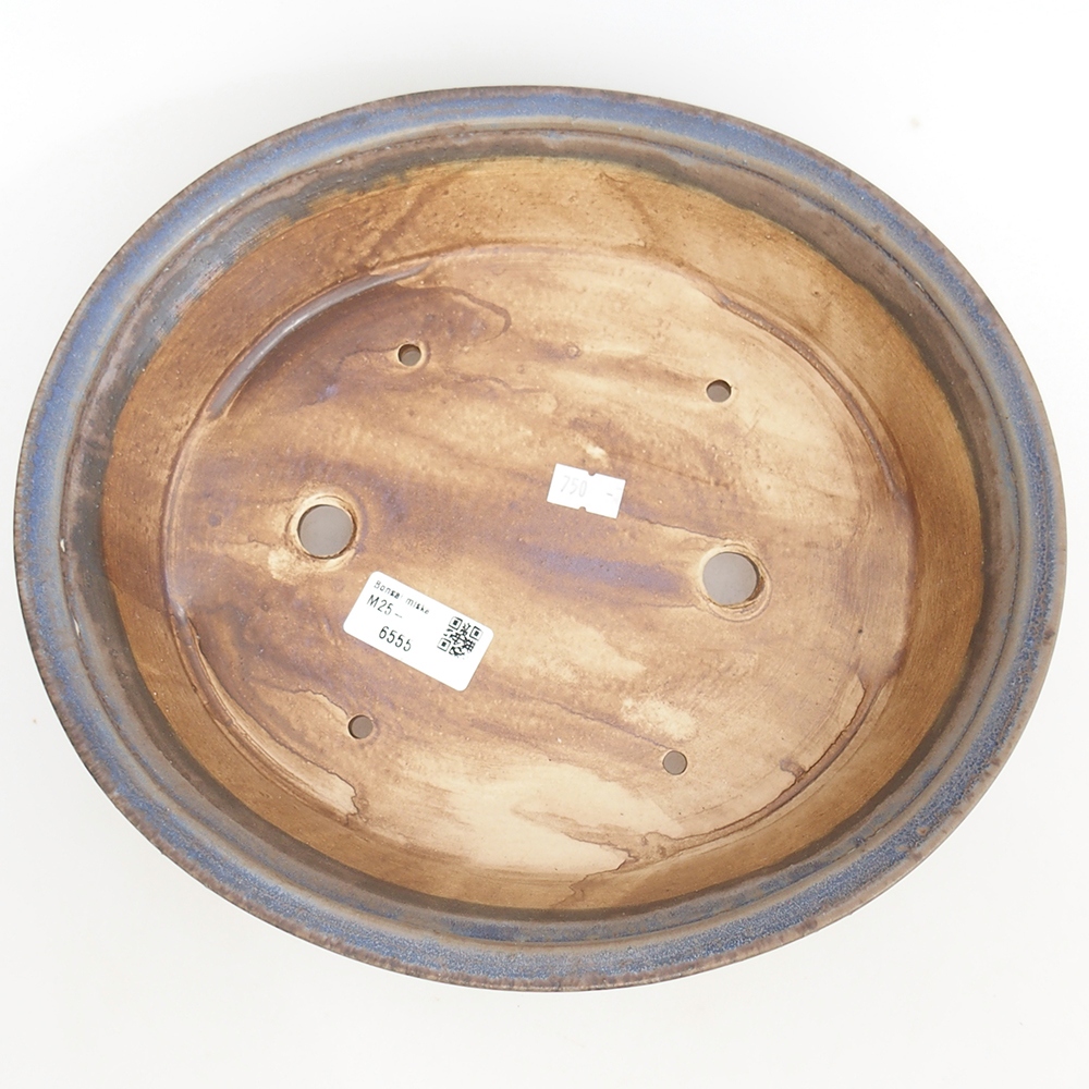 Ceramic bonsai bowl 28 x 25 x 6,5 cm, colour blue