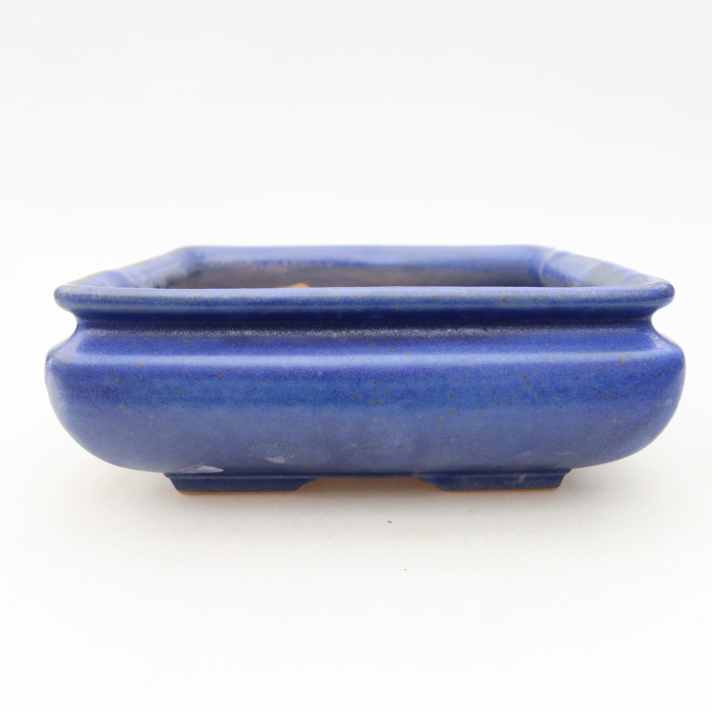 Ceramic bonsai bowl 15,5 x 15,5 x 6 cm, colour blue