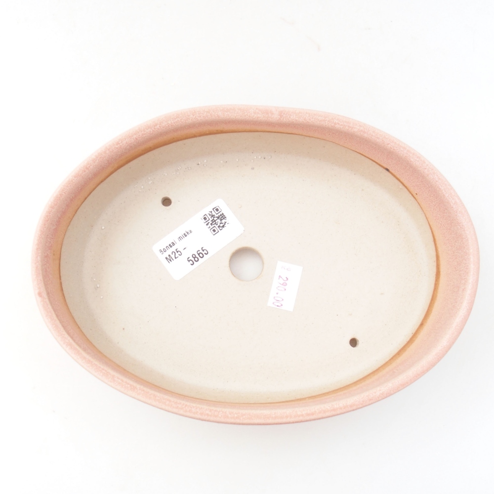 Ceramic bonsai bowl 18,5 x 13,5 x 4,5 cm, color pink