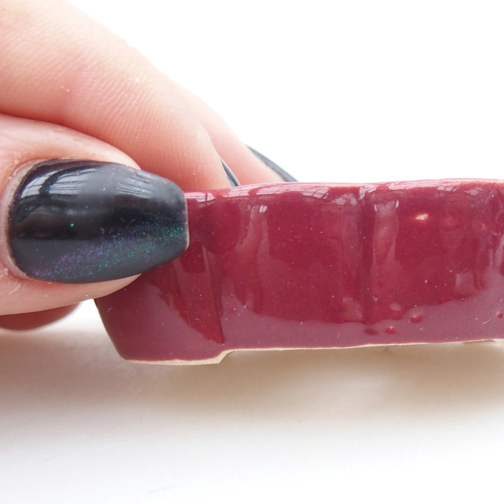 Mini bonsai bowl 5,5 x 3,5 x 1,5 cm, burgundy