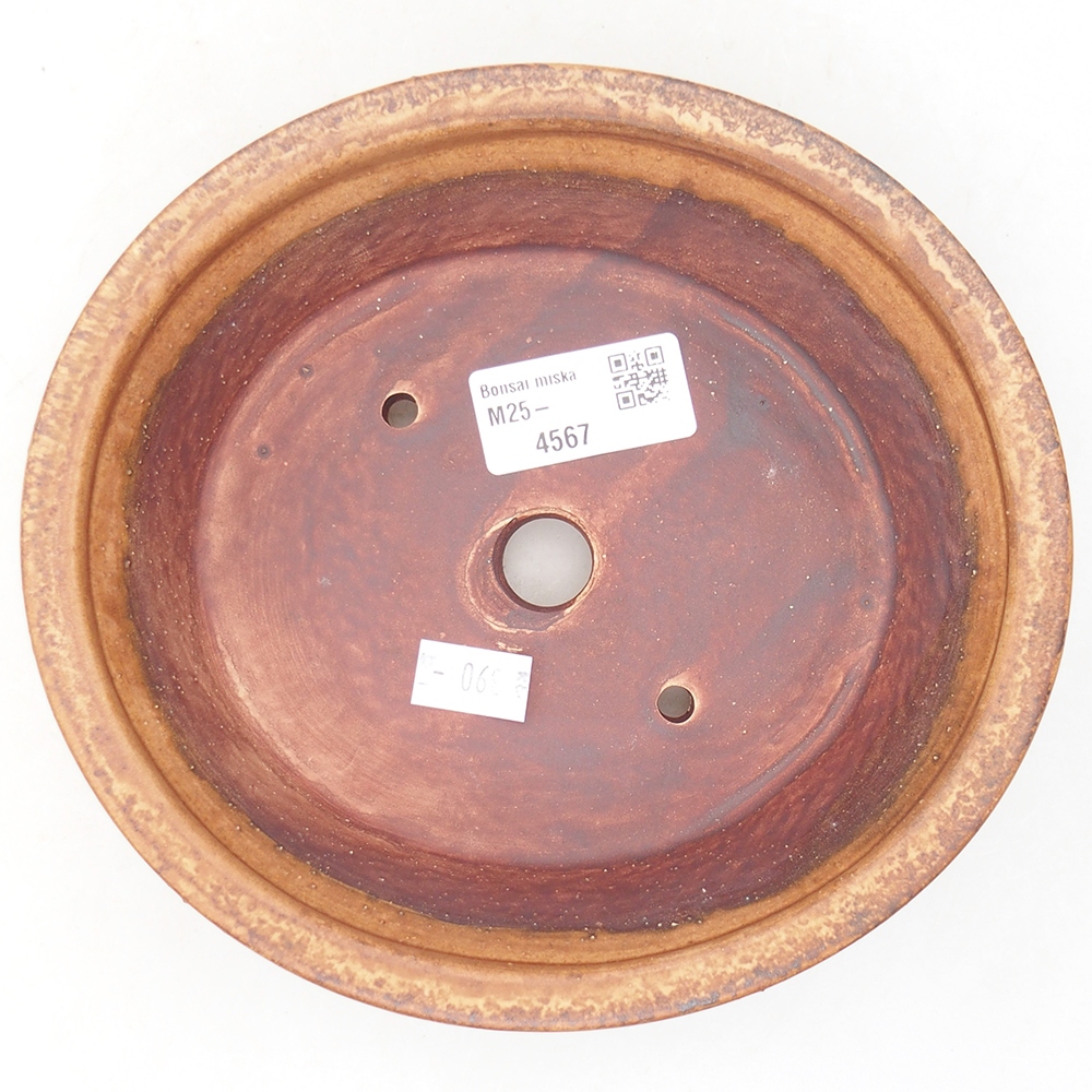 Ceramic bonsai bowl 18 x 16 x 4,5 cm, color pink