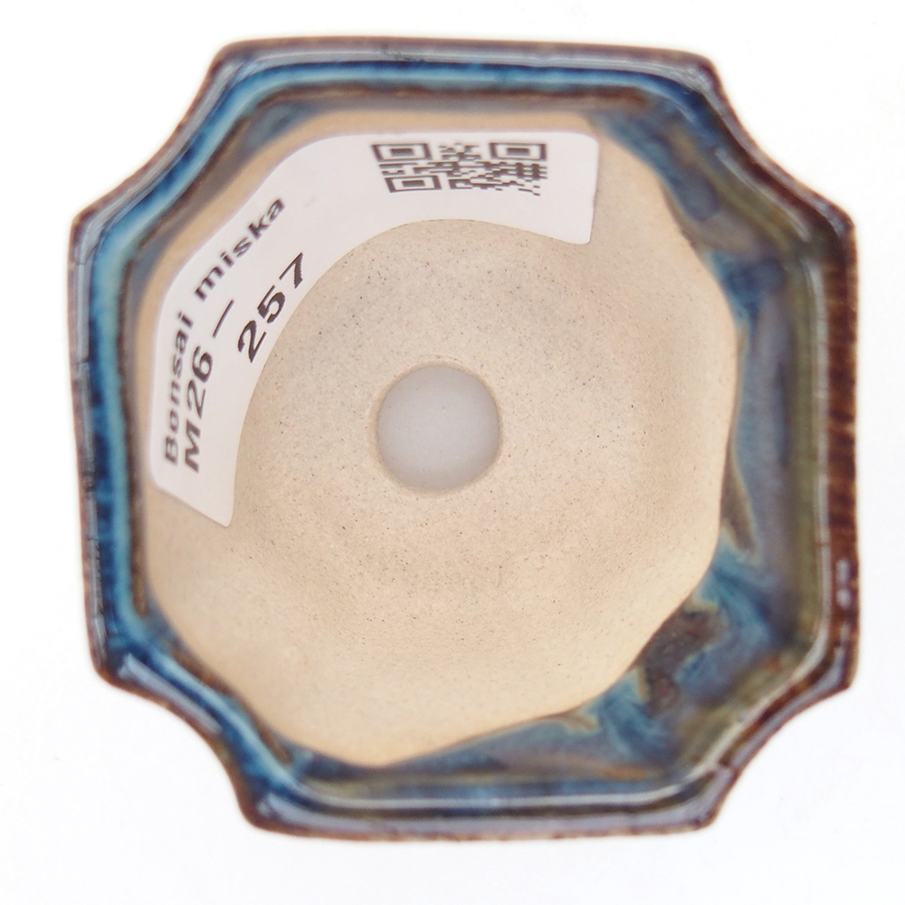 Mini bonsai bowl 4,5 x 4,5 x 4 cm, colour blue