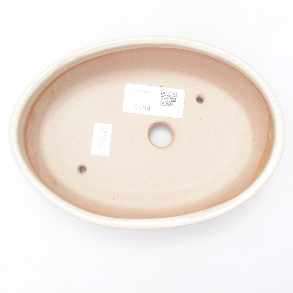 Ceramic bonsai bowl  16 x 11,5 x 4 cm, color beige