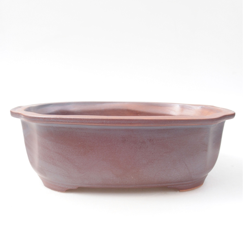 Ceramic bonsai bowl 22 x 18 x 7 cm, color metallic