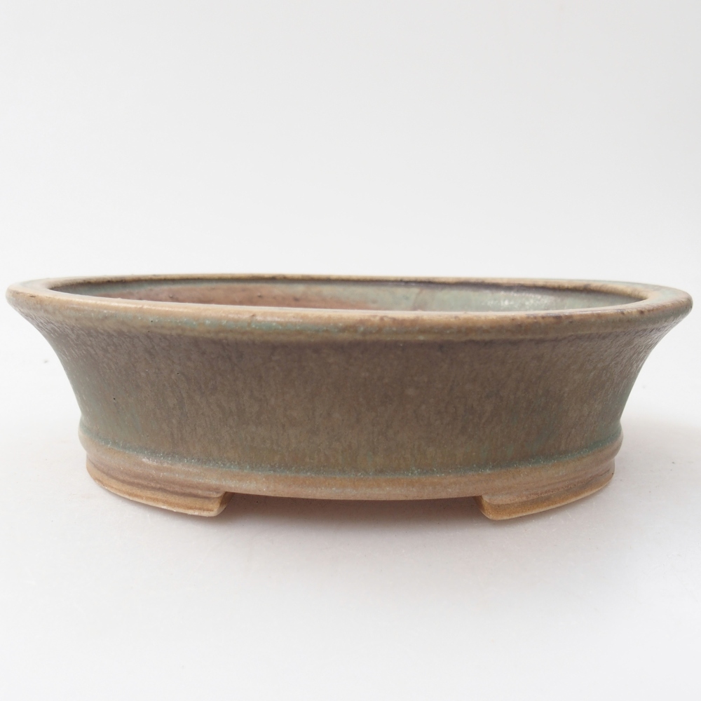 Ceramic bonsai bowl 17,5 x 16 x 4,5 cm, colour watered