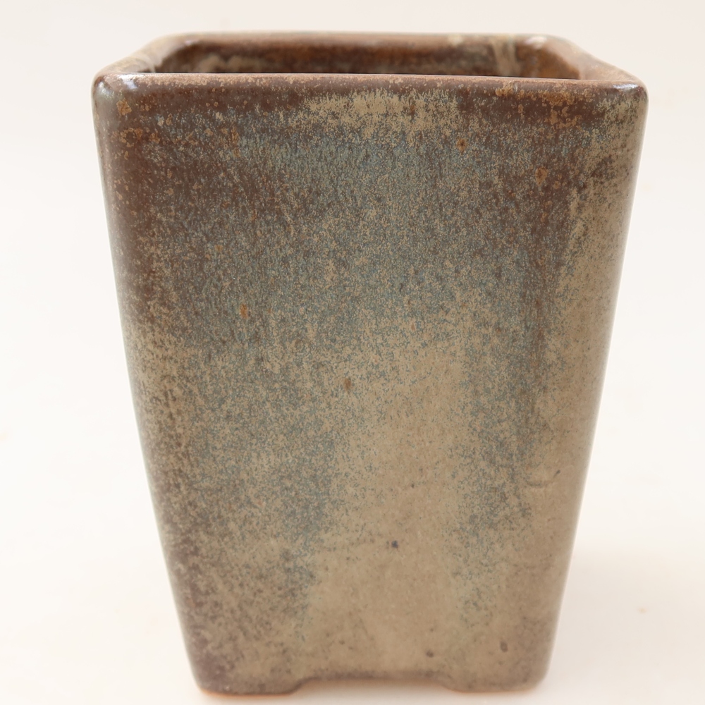 Ceramic bonsai bowl 8,5 x 8,5 x 11 cm, brown