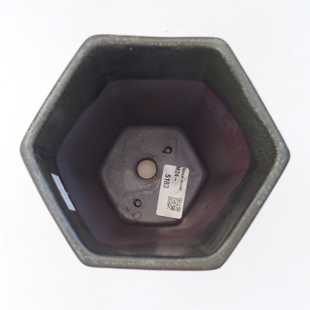 Ceramic bonsai bowl 13 x 11,5 x 17 cm, color gray