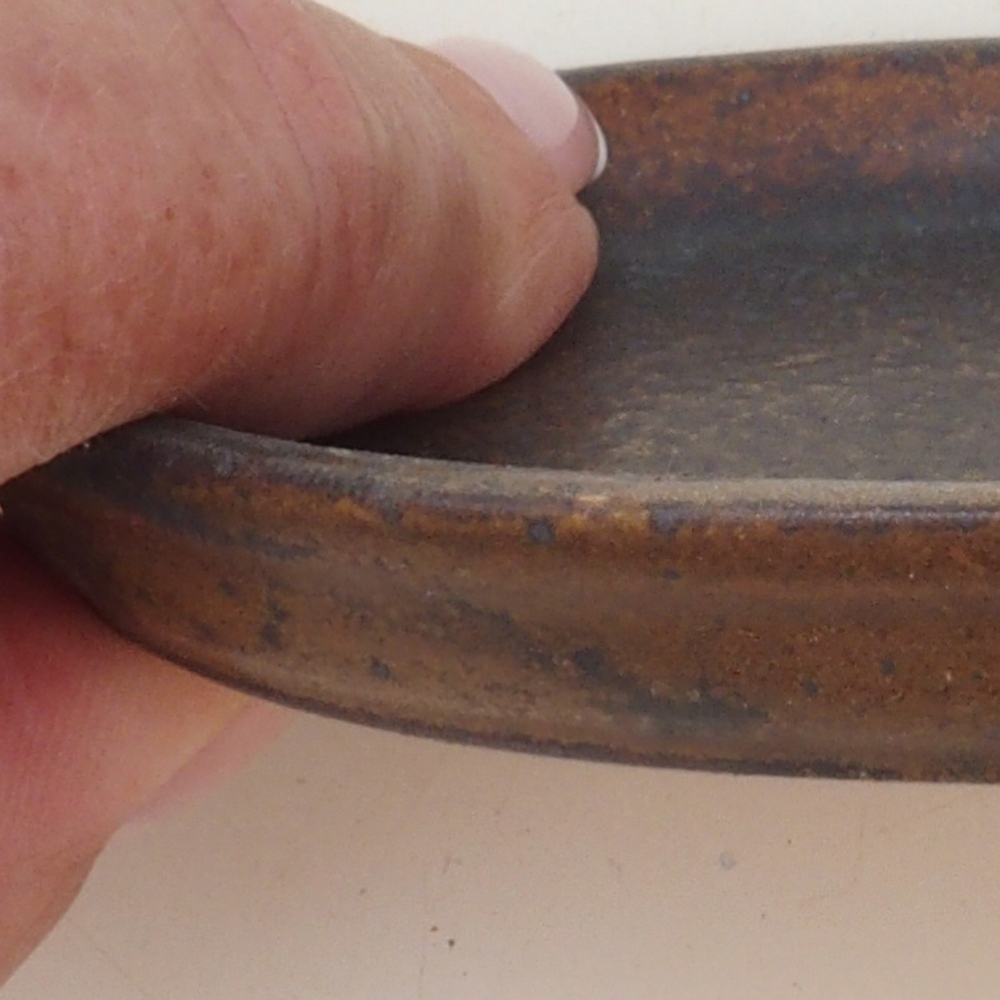 Ceramic bowl H04 - 10.5 x 8 x 1 cm - brown