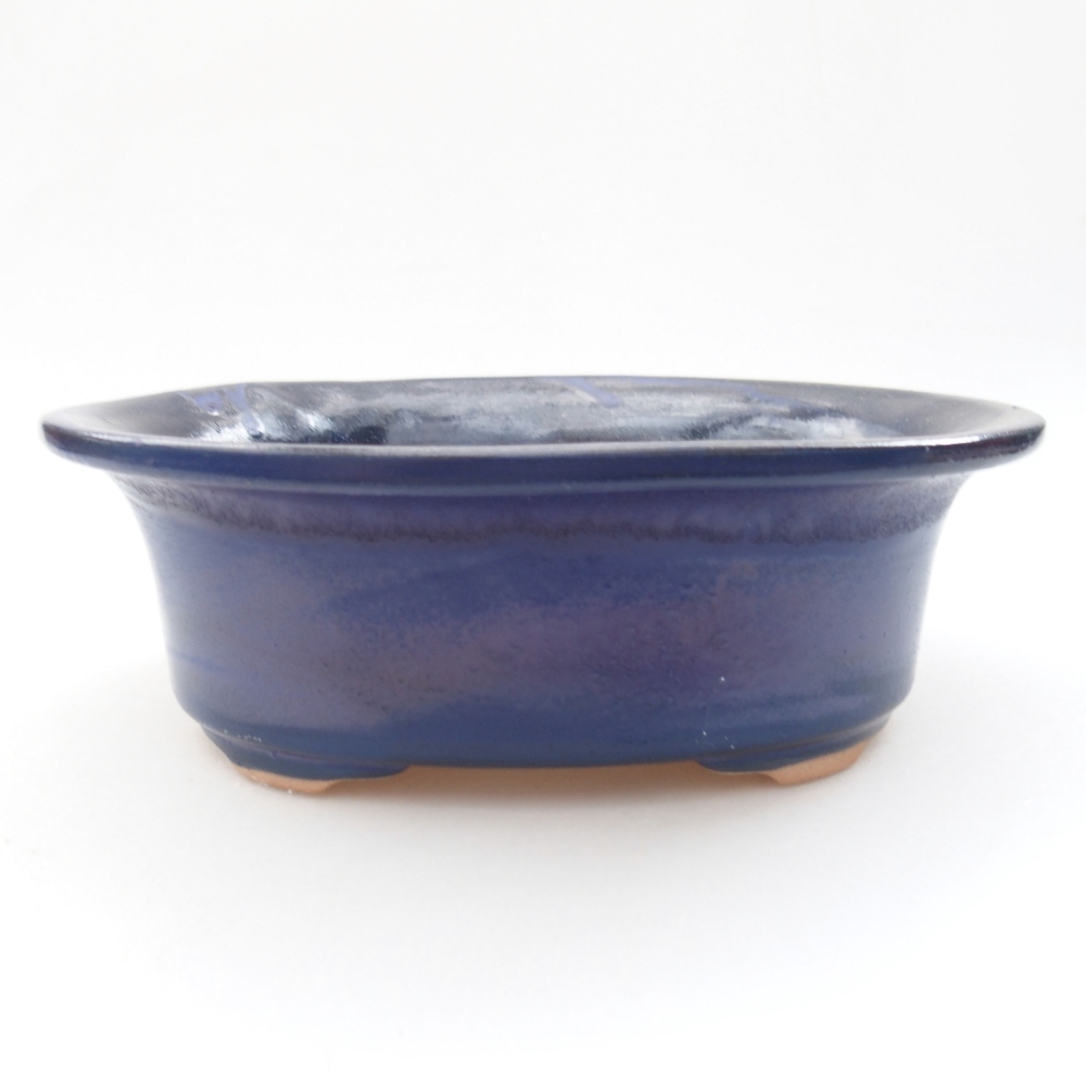 Ceramic bonsai bowl 19,5 x 16 x 6,5 cm, color blue