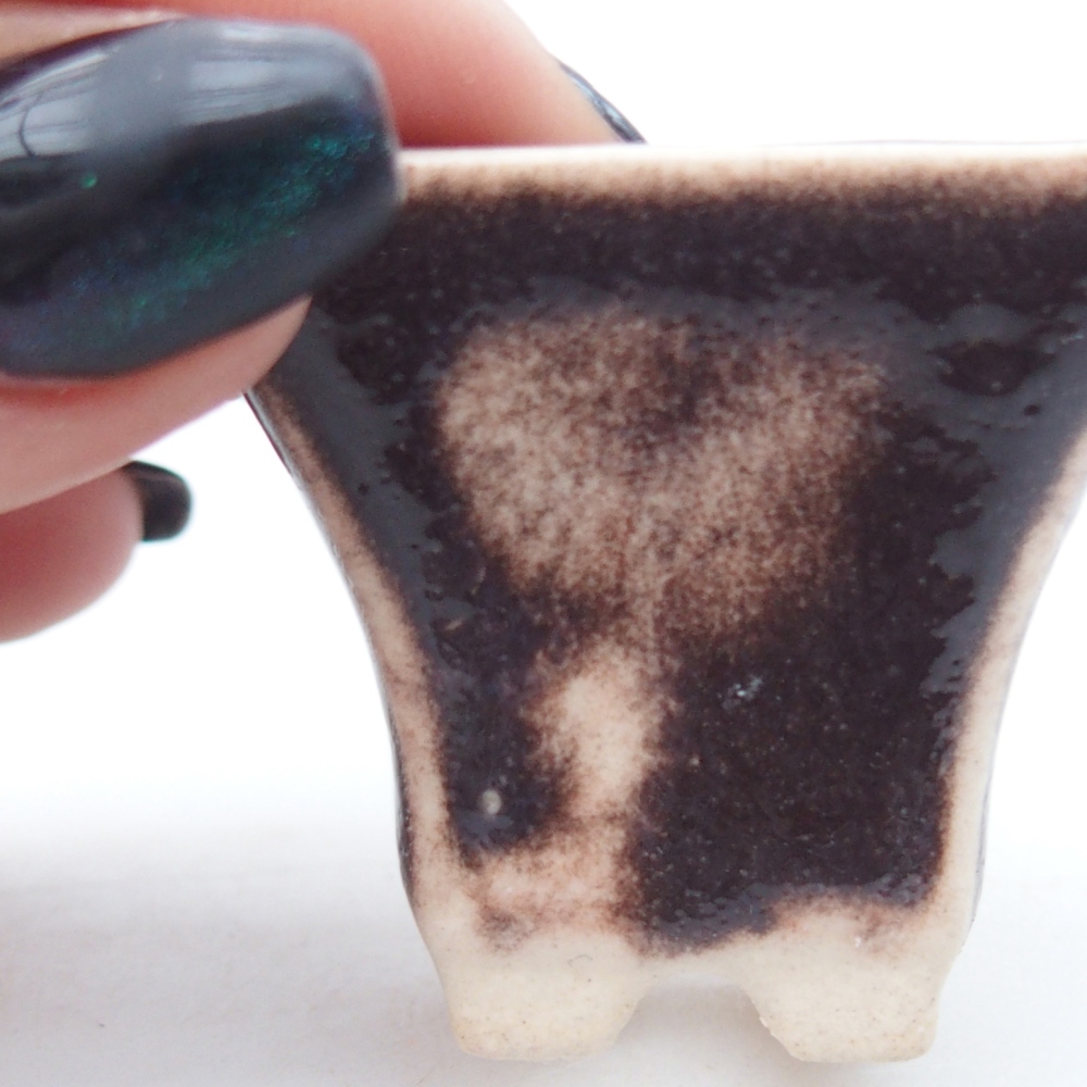 Mini bonsai bowl 4 x 4 x 3,5 cm, brown