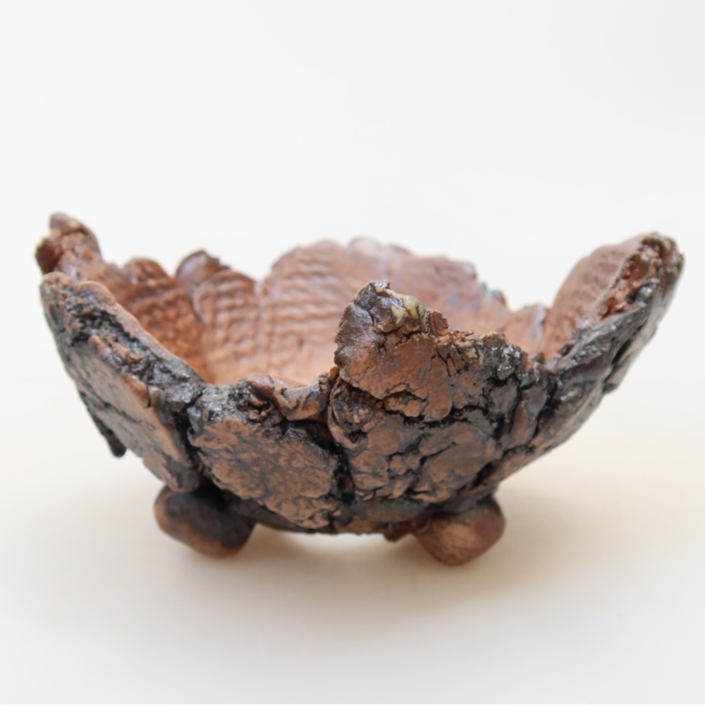 Ceramic Shell, 11 x 10.5 x 6 cm, brown