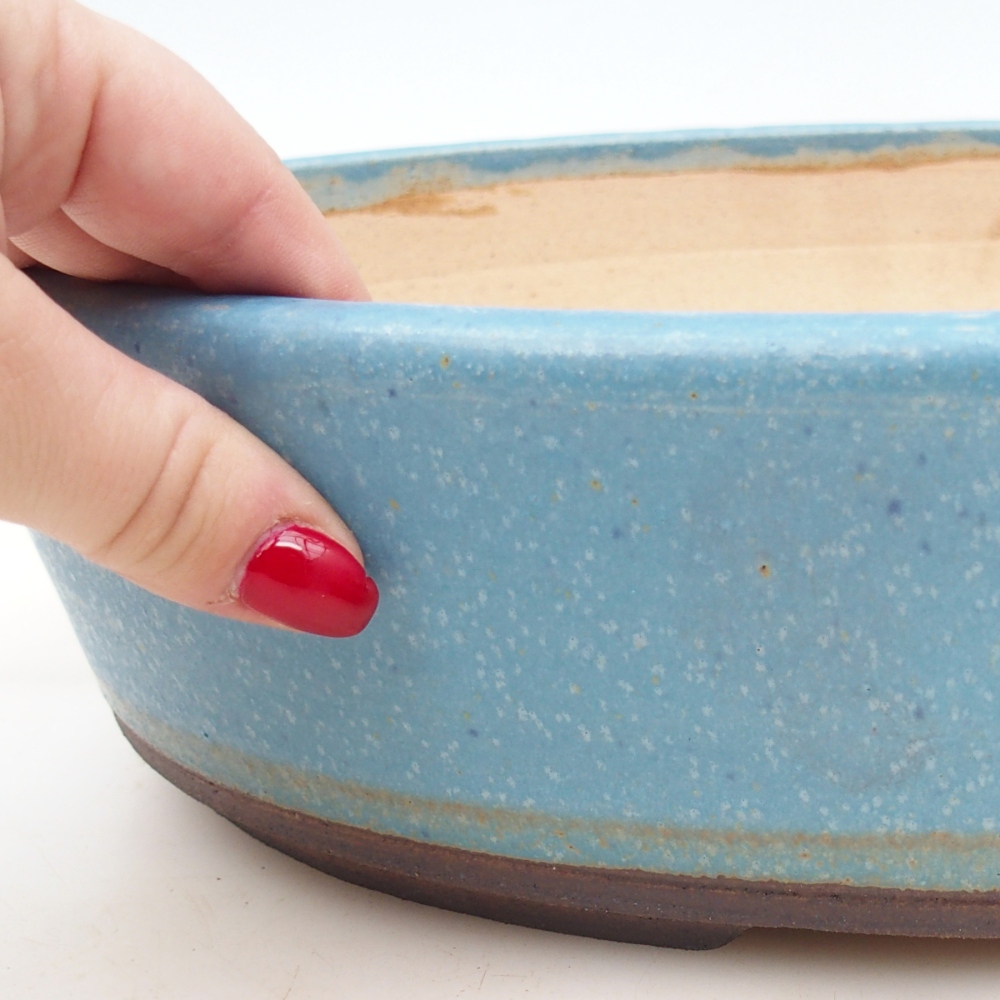 Bonsai bowl 32,5 x 25,5 x 8,5 cm , colour blue