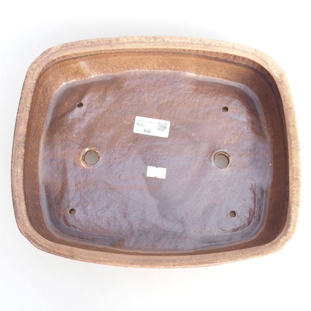 Ceramic bonsai bowl 29,5 x 24 x 7 cm, pink