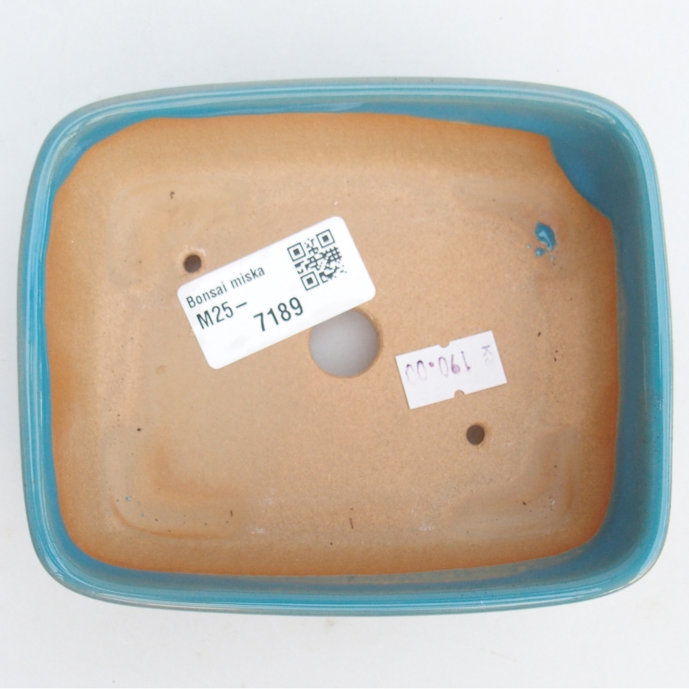 Ceramic bonsai bowl 12 x 10 x 4 cm, colour blue