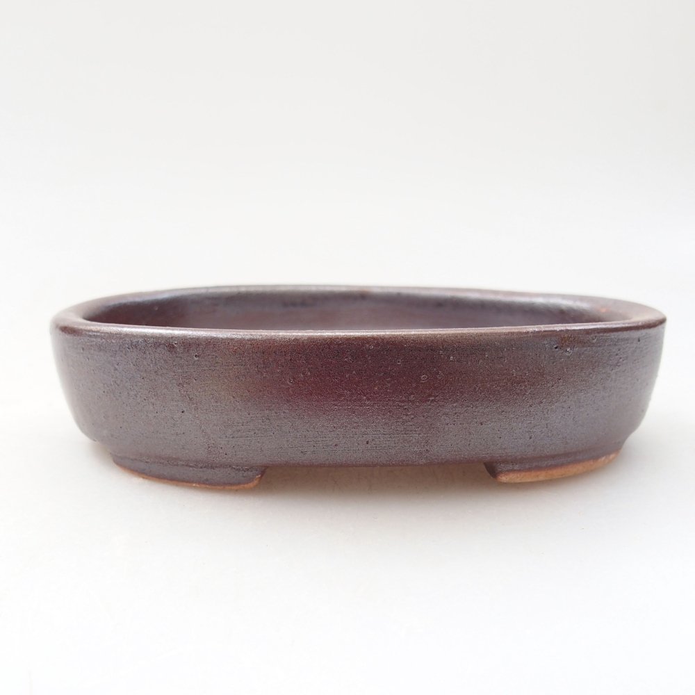 Ceramic bonsai bowl  11,5 x 9 x 2,5 cm, color brown