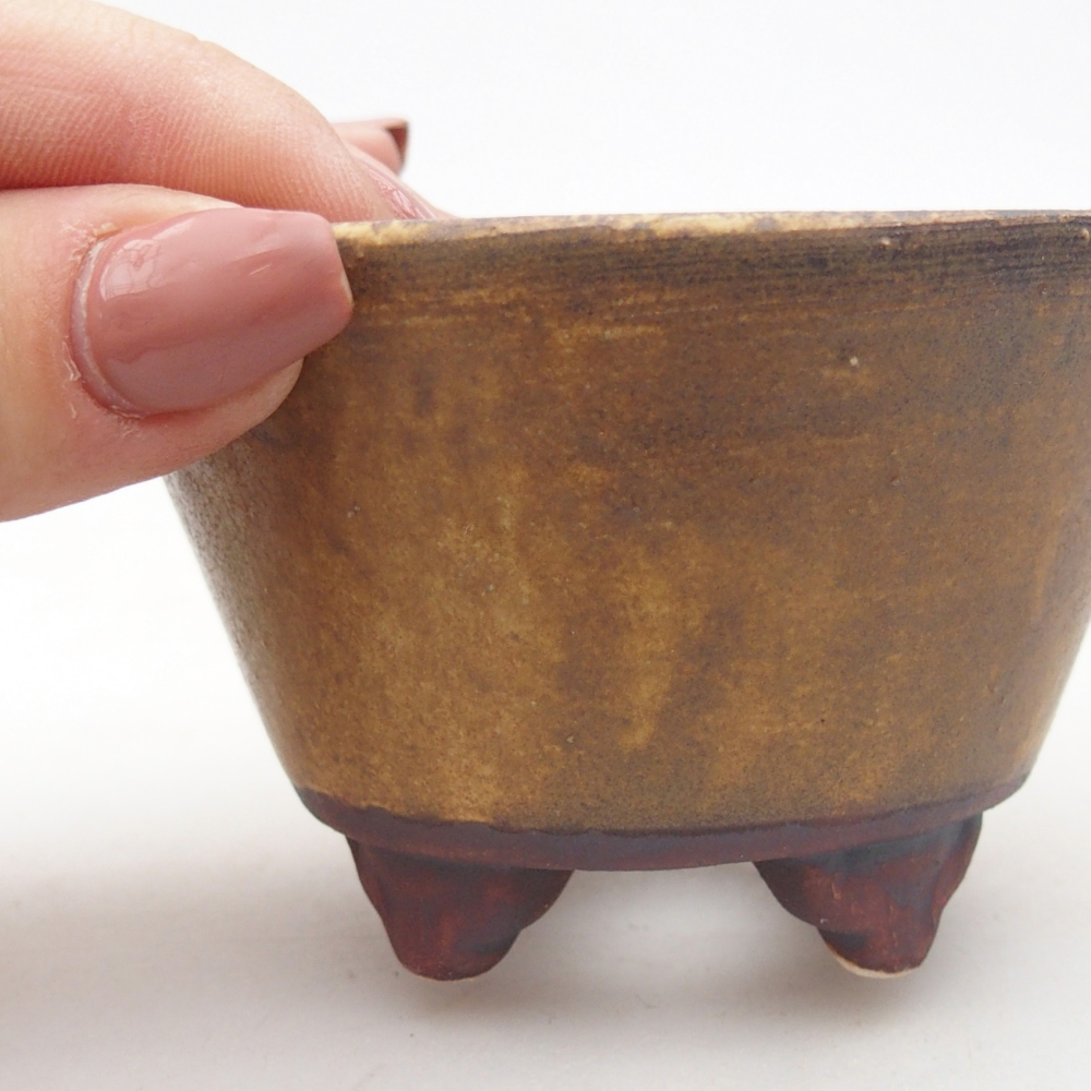 Ceramic bonsai bowl 8,5 x 8,5 x 5 cm, green