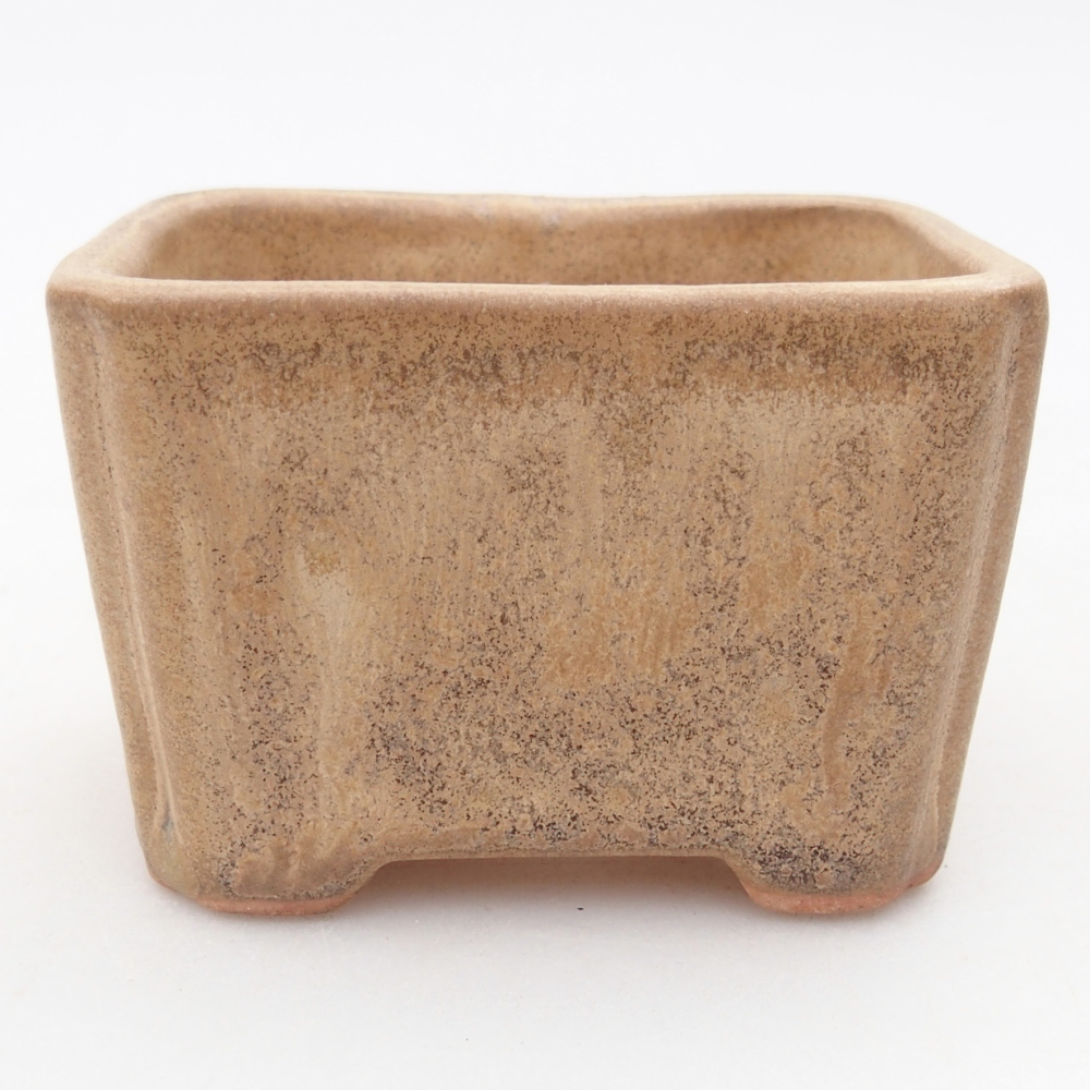 Ceramic bonsai bowl 7,5 x 5,5 x 5 cm, colour beige