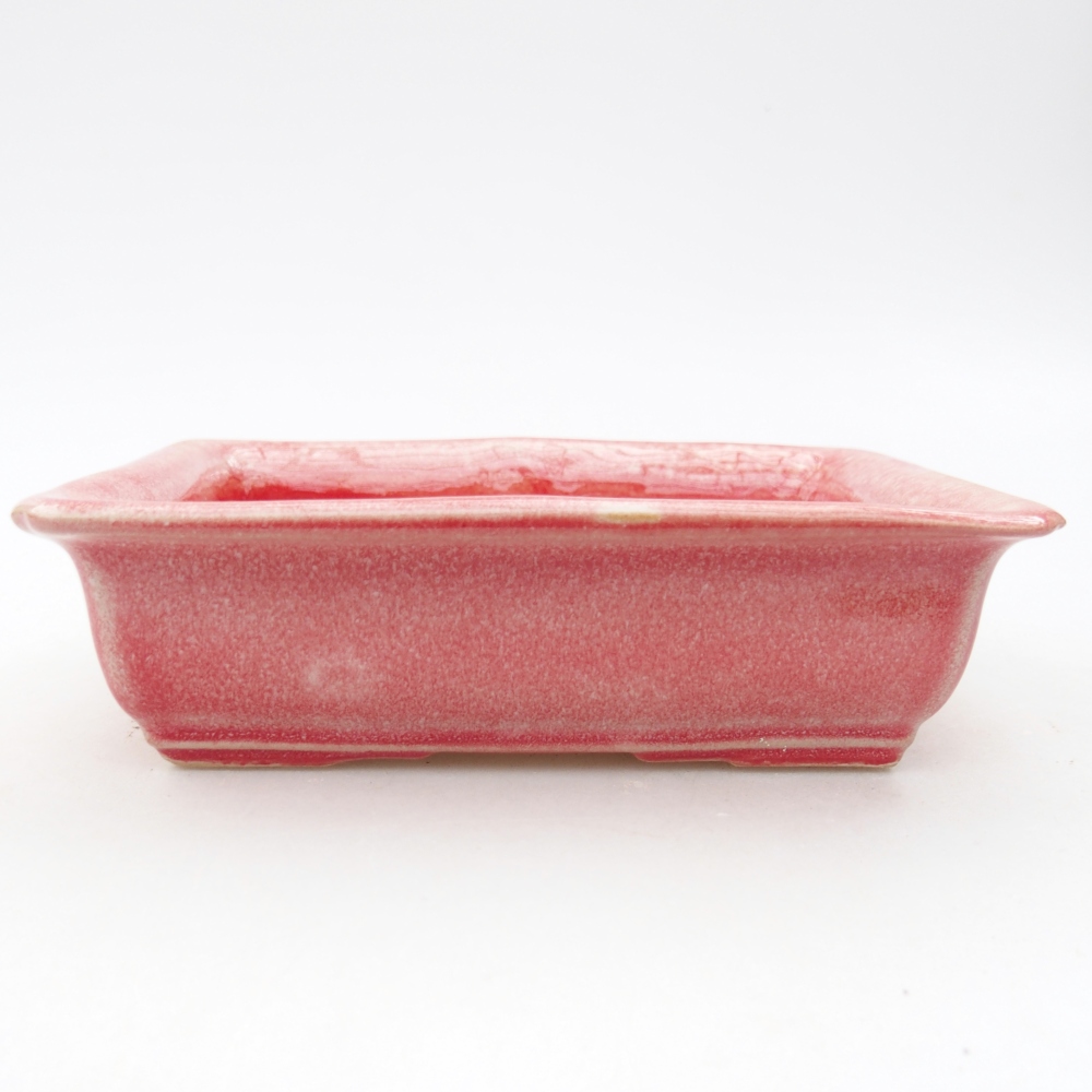 Ceramic bonsai bowl 13,5 x 10 x 4 cm, colour red