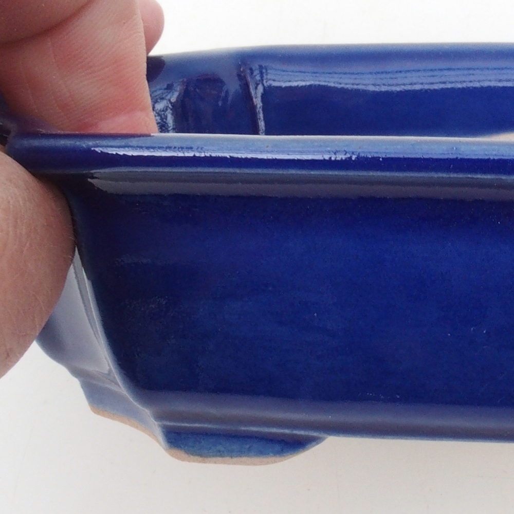 Bonsai bowl H17 - 15 x 10 x 4 cm. - blue