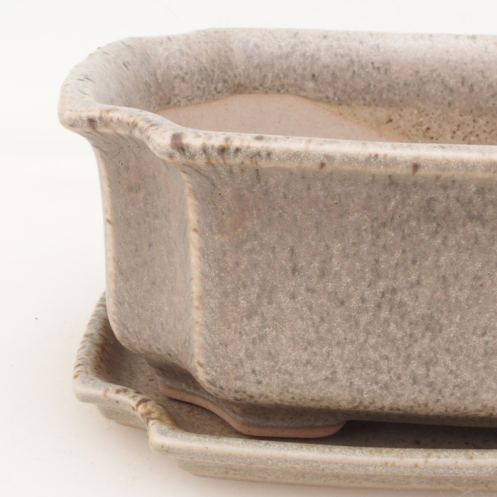 Bonsai bowl + saucer H01 - beige