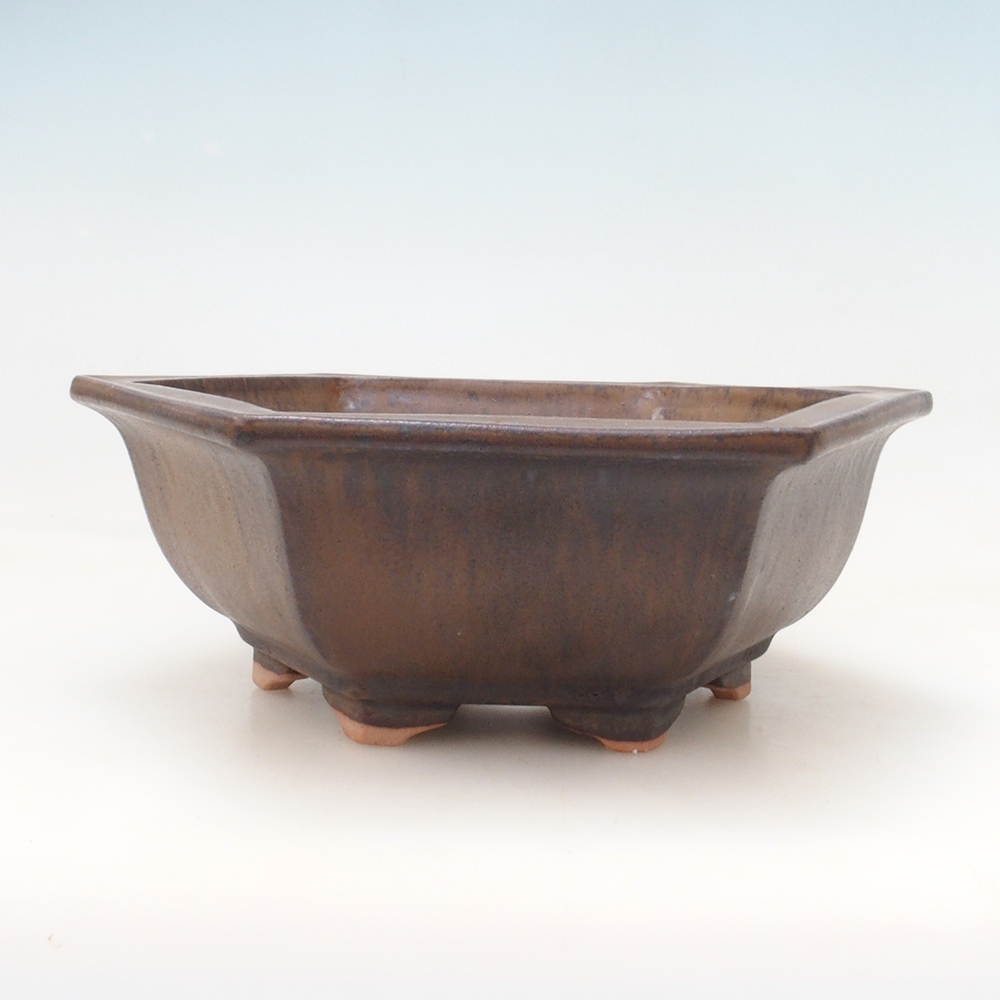 Bonsai bowl H05 - 19 x 21.5 x 7 cm. - brown