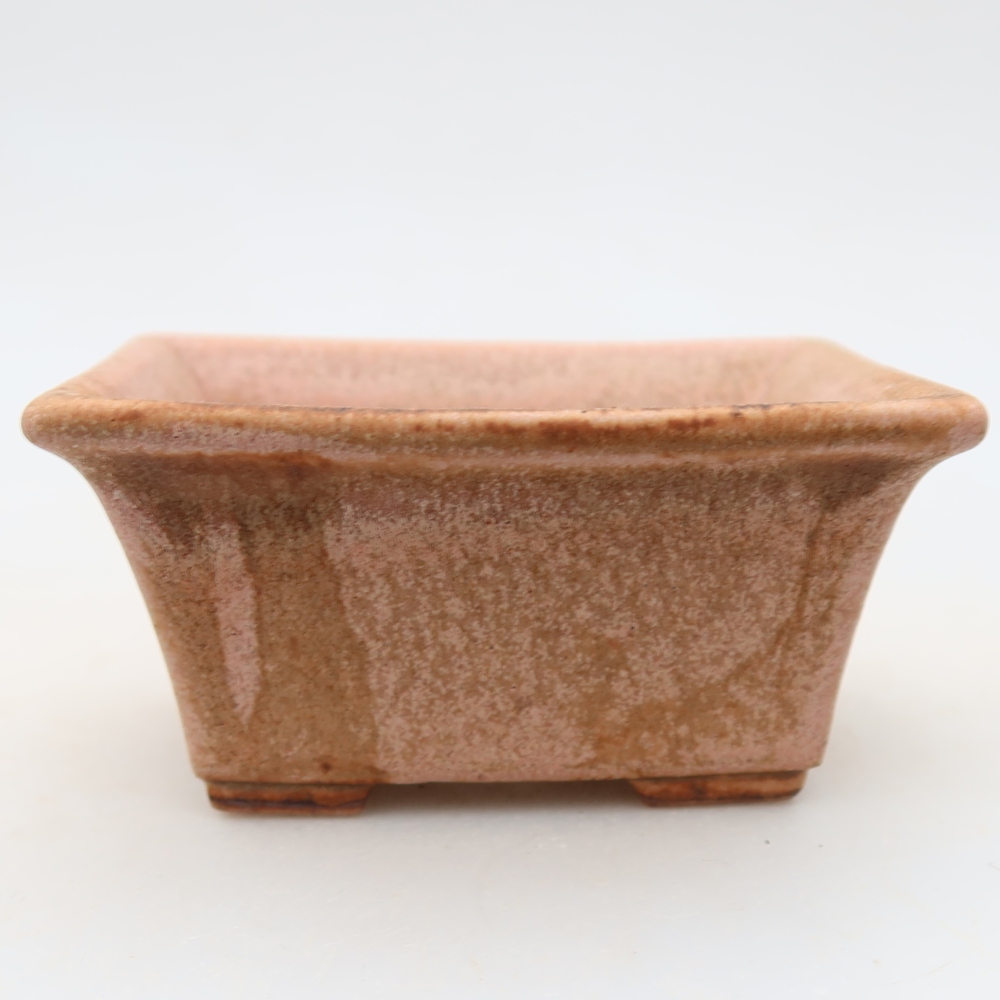 Ceramic bonsai pot, 8.5 x 6 x 4 cm, pink