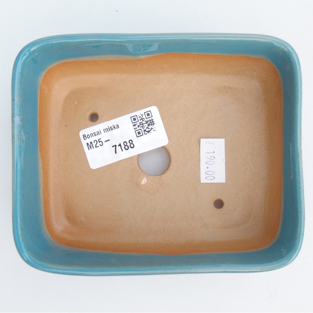 Ceramic bonsai bowl 12 x 10 x 4 cm, colour blue