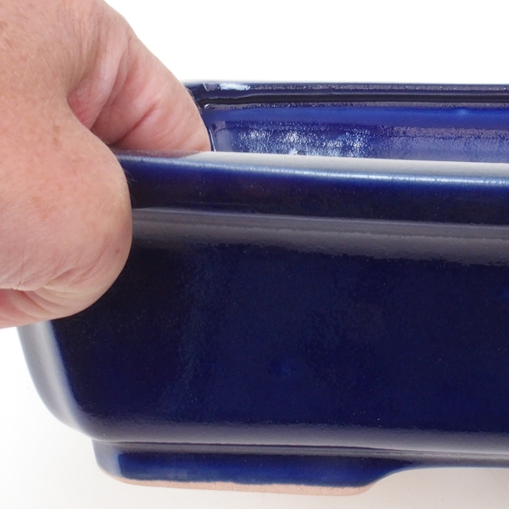 Bonsai bowl H07 - 30 x 20.5 x 8 cm. - blue