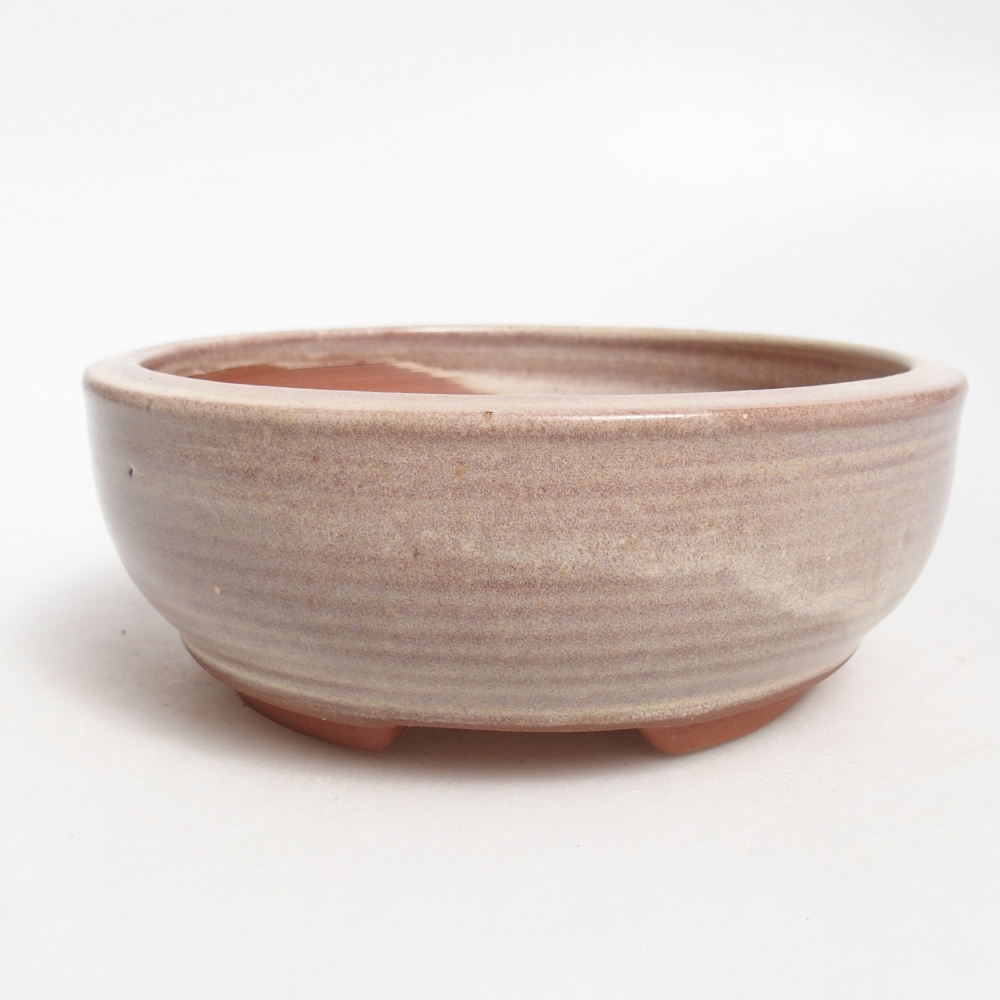Ceramic bonsai bowl 14,5 x 14,5 x 5,5 cm, colour beige