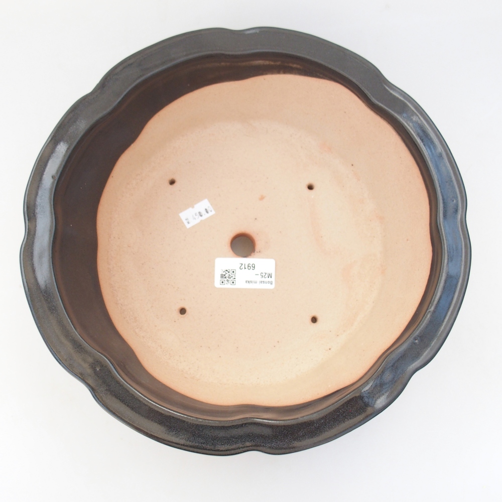 Ceramic bonsai bowl 26 x 26 x 8 cm, black