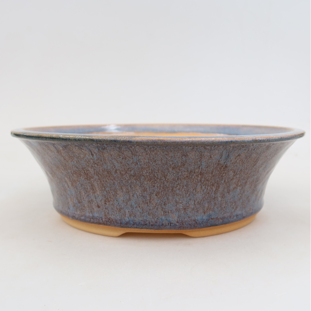 Ceramic bonsai bowl 24,5 x 24,5 x 7 cm, colour blue