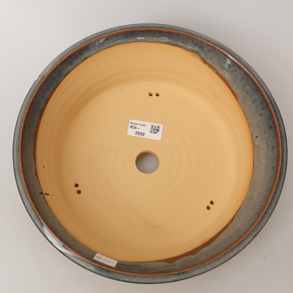 Ceramic bonsai pot, 27.5 x 27.5 x 8.5 cm, gray