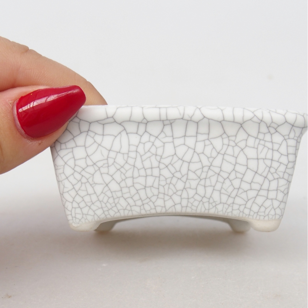 Mini bonsai bowl 8 x 6,5 x 3,5 cm, raku colour