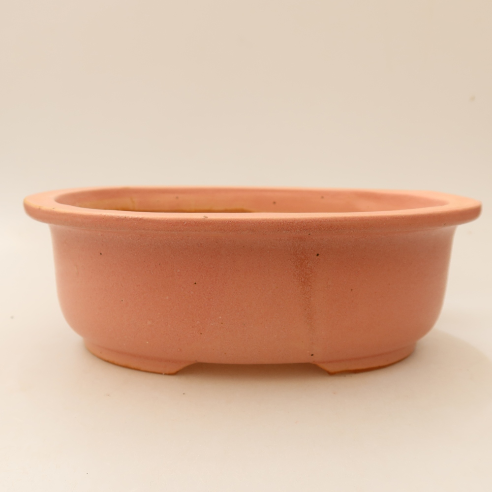 Ceramic bonsai pot, 23 x 19 x 8 cm, pink