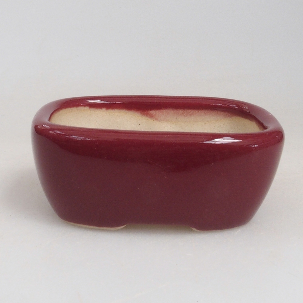 Mini bonsai bowl 5,5 x 4,5 x 2 cm, color burgundy