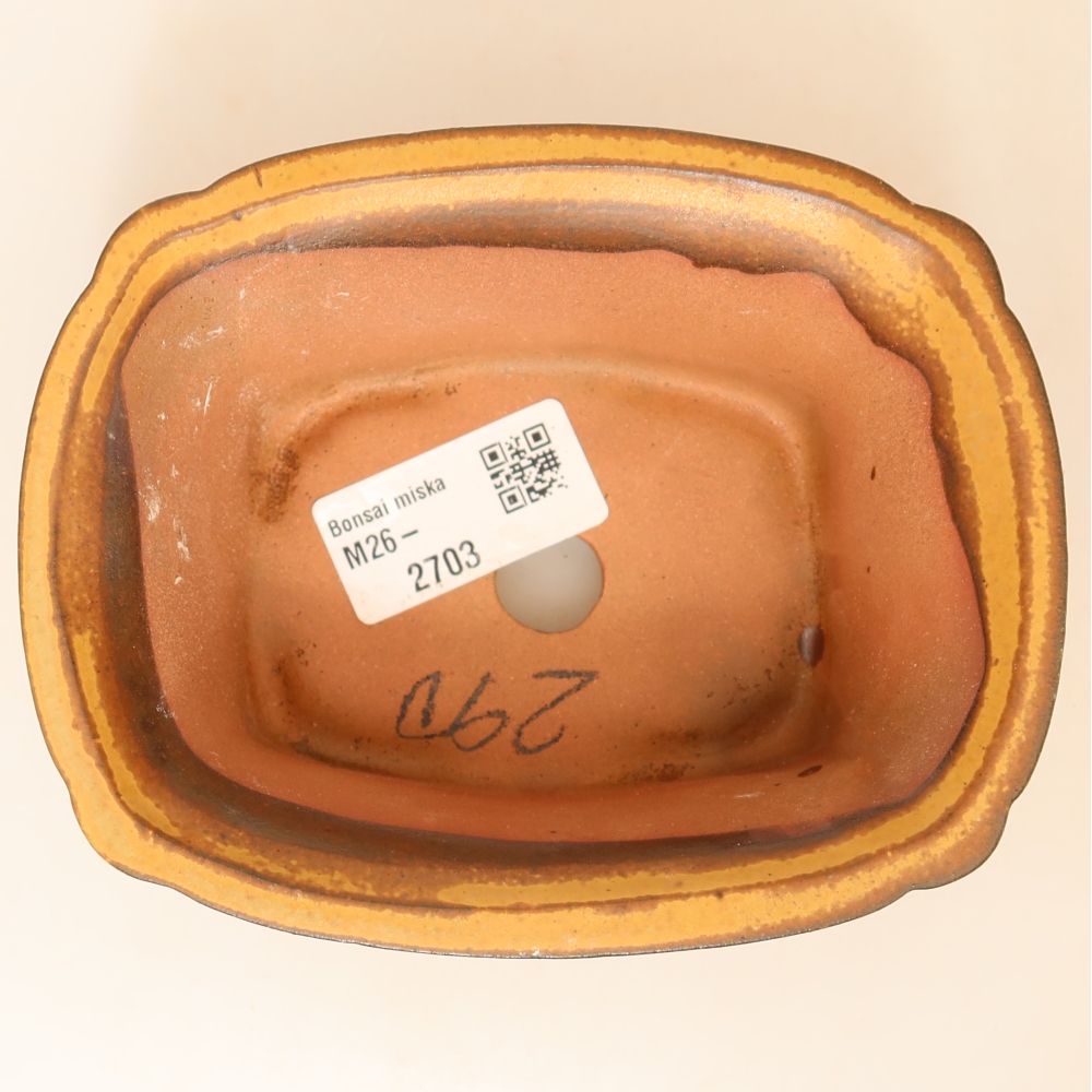 Ceramic Bowl  13 x 10.5 x 5.5 cm, yellow