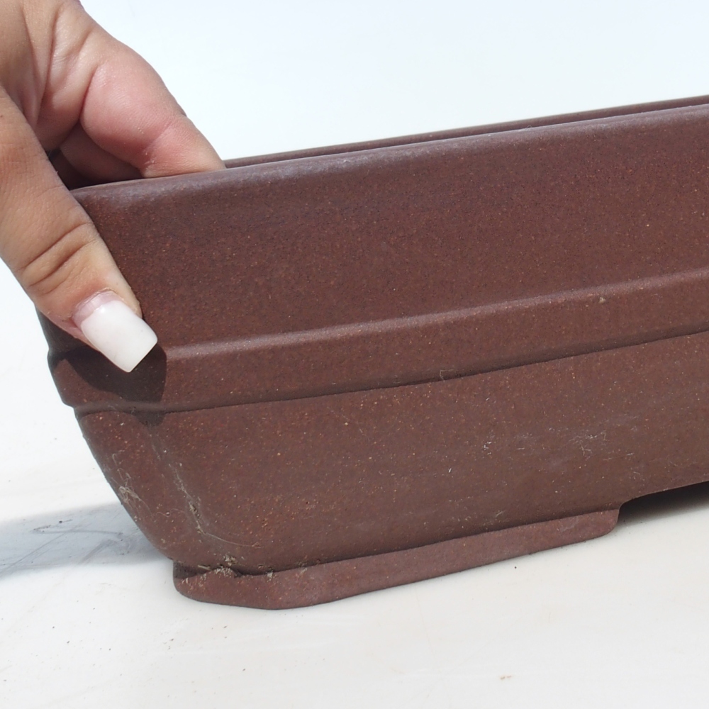 Bonsai bowl 41,5 x 32 x 10,5 cm birch brown