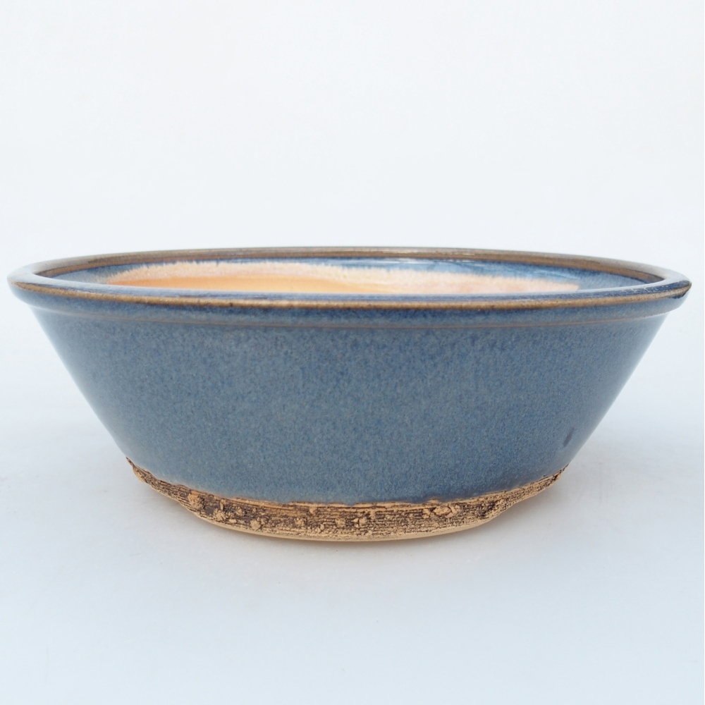 Ceramic bonsai bowl 18 x 18 x 6 cm, colour blue