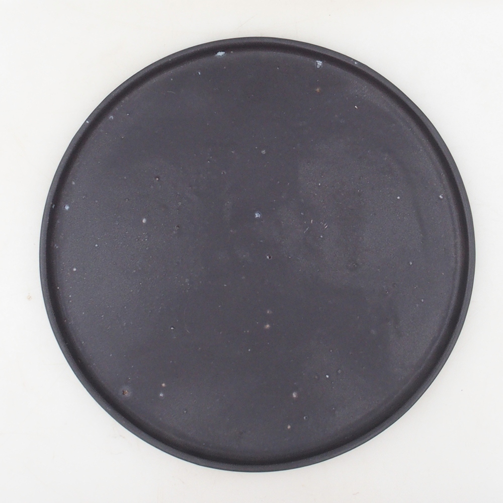 Bonsai bowl round D7-M - 24.5 x 24.5 x 1 cm - black matt
