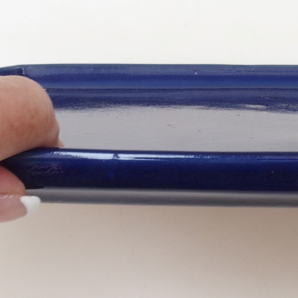 Ceramic saucer H07 - 28 x 19 x 1.5 cm - blue