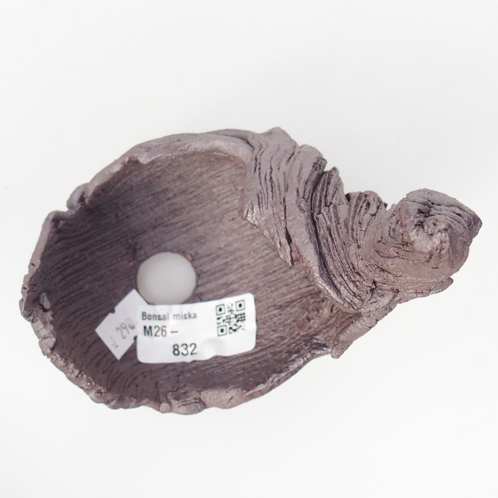 Ceramic Shell 10 x 8 x 13,5 cm , metal colour