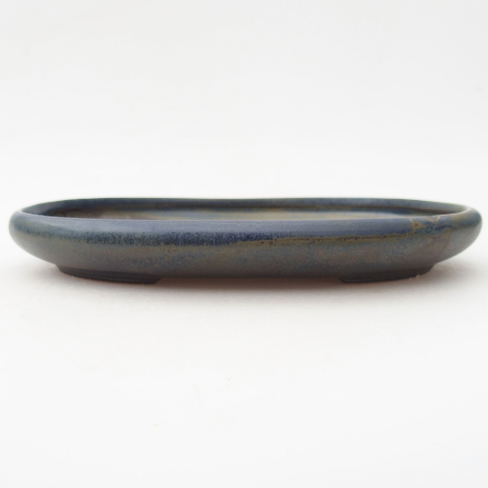 Ceramic bonsai bowl 22,5 x 17 x 3 cm, color blue