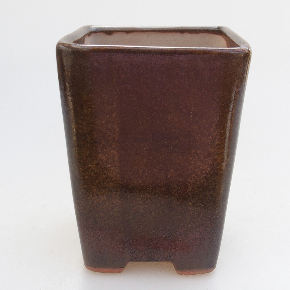 Ceramic bonsai bowl 7 x 7 x 9,5 cm, brown