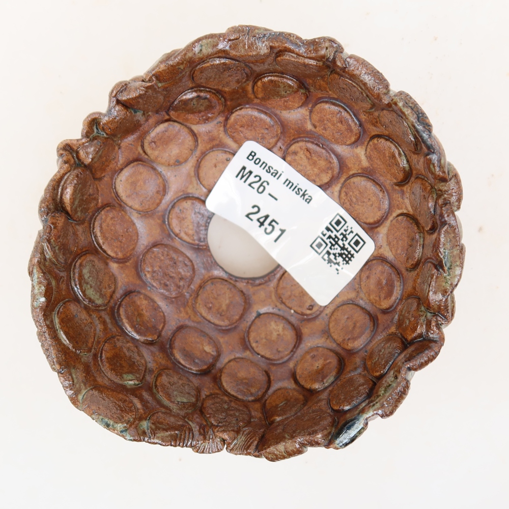 Ceramic Shell, 8.5 x 8.5 x 5 cm, brown-green