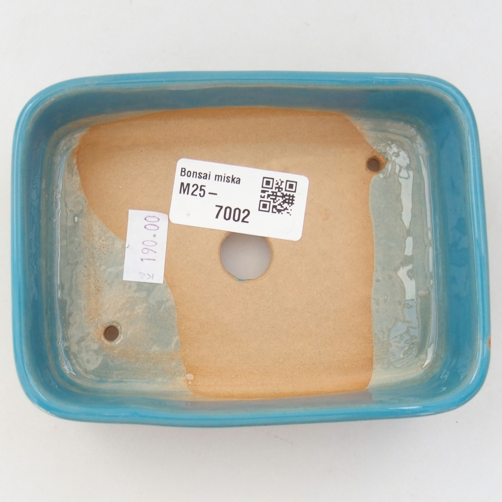 Ceramic bonsai bowl 13 x 9,5 x 3,5 cm, colour blue